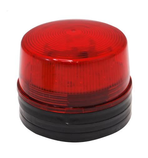 red light flashing outside on metal box on house|alarm box flashes red.